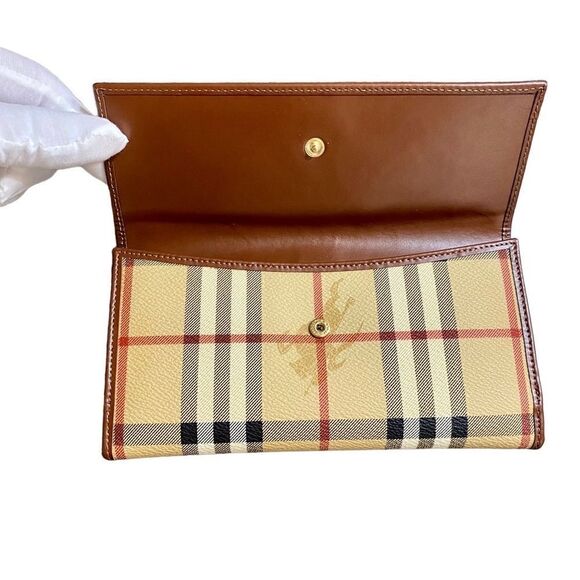 BURBERRY Nova Check Pvc leather Long Wallet - Picture 4 of 13